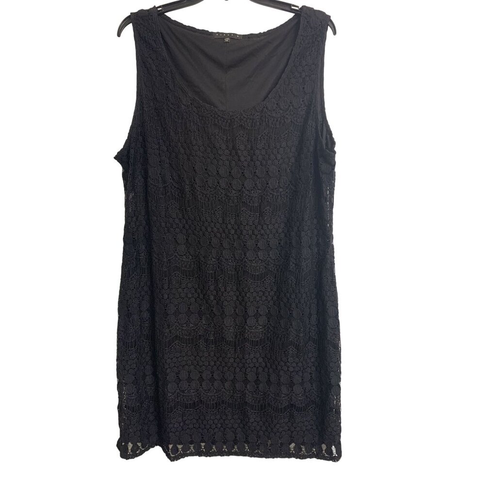 Tiana‎ B. XXL Lace Scoop Neck Midi Sheath Dress Boho Grunge Black
